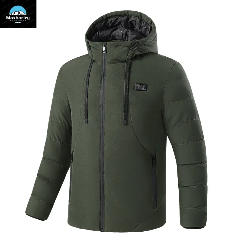 Men\'s Heating Jacket 11 Heating Areas Usb Charging Temperature Control Jacket Outdoor Camping Warm Cold Clothing Men Winter Coat