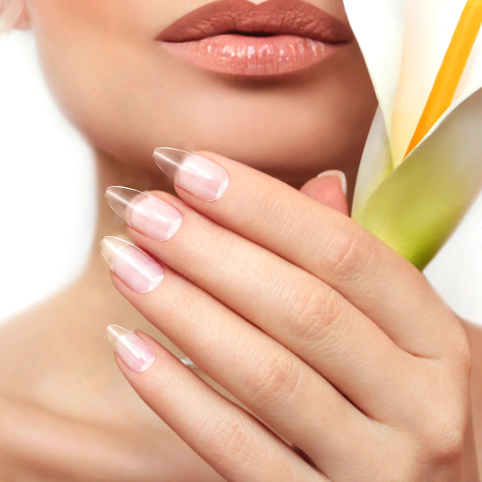 240 قطعة شفافة غير مميزة لتقوم بها بنفسك الأظافر وهمية غطاء كامل اضغط على نصائح الأظافر قابلة لإعادة الاستخدام مانيكير اكسسوارات للنساء مسمار الفن #2