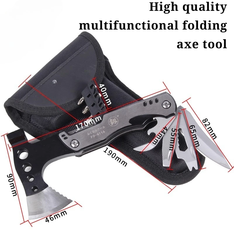 

NEW High-quality Folding Axe Multi-functional Tool Set Outdoor Portable and Portable Survival Emergency Equipment