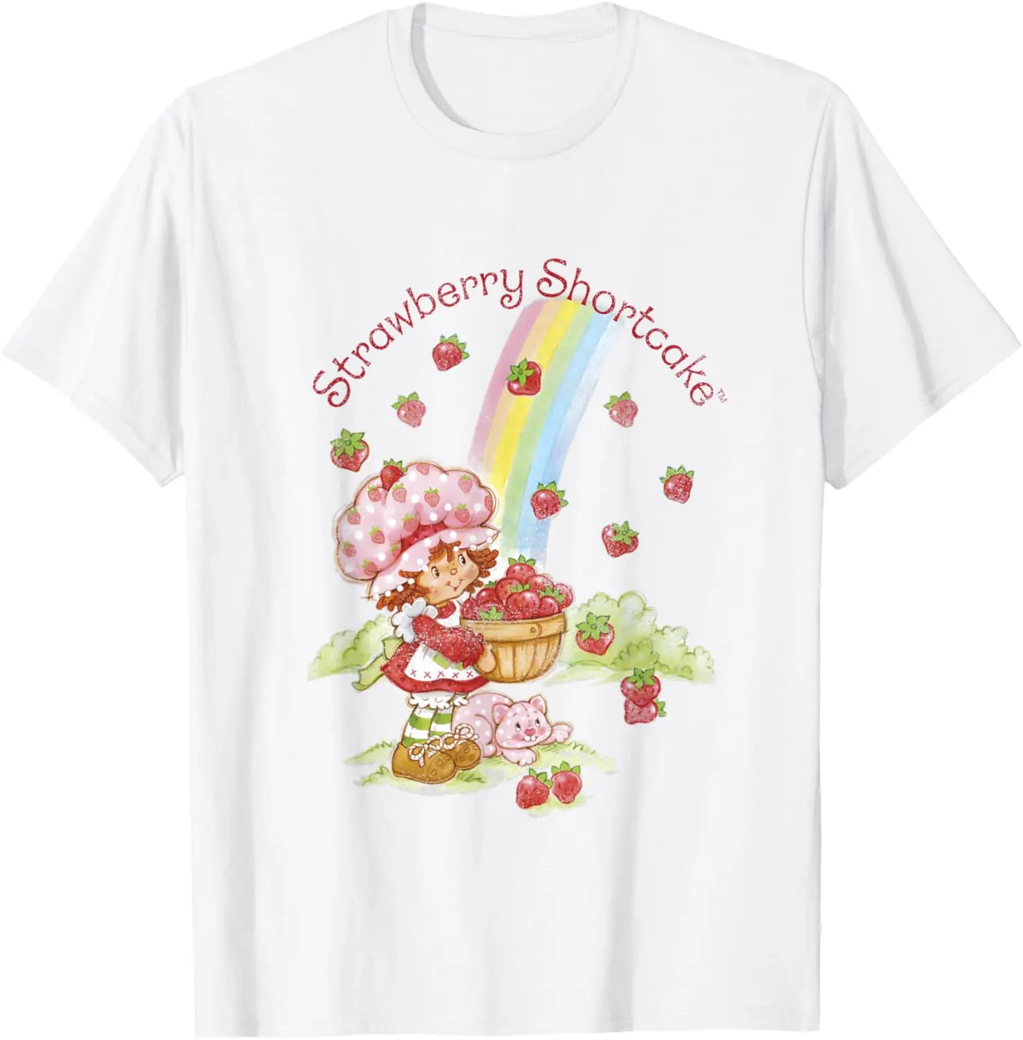 

Rainbow Bounty Vintage T-Shirt Summer Short-Sleeved Breathable Sweat-Wicking Versatile Fashion T-Shirt For Back-To-School