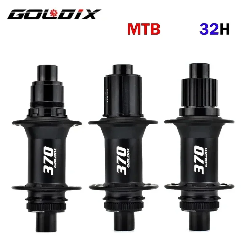 

GOLDIX M370 36T Ratchet Bicycle Hubs 32Hole J-Bend Spoke Center Lock Disc Brake Mountain Bike Hub HG/XD/MS 4pcs Seal Bearing