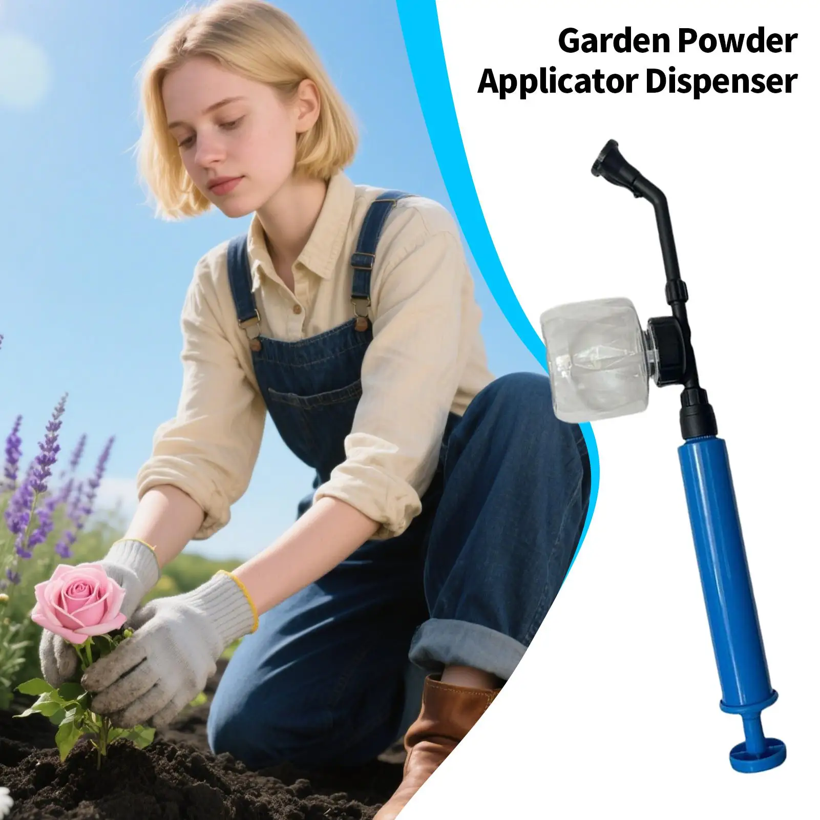 Garden Powder Applicator Dispenser Pollen Sprayer Fast Adjustable Gardening Sprayer Even Pollination Tool For Peppers Vegetables