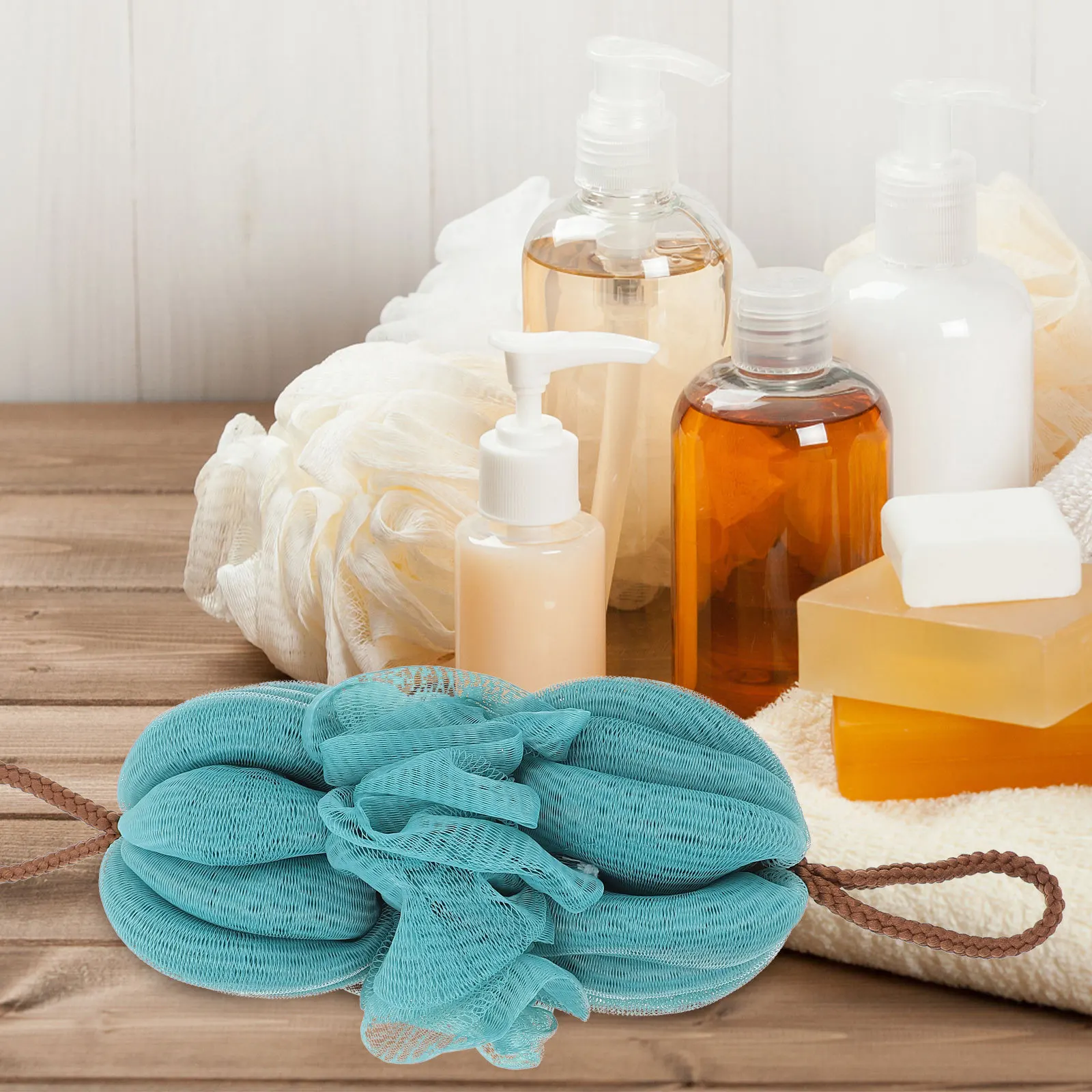 

2pcs Long Strip Scrub Towel Premium Bath Back Scrubber Deep Cleaning Durable Shower Body Scrubber Practical Bathing Tool