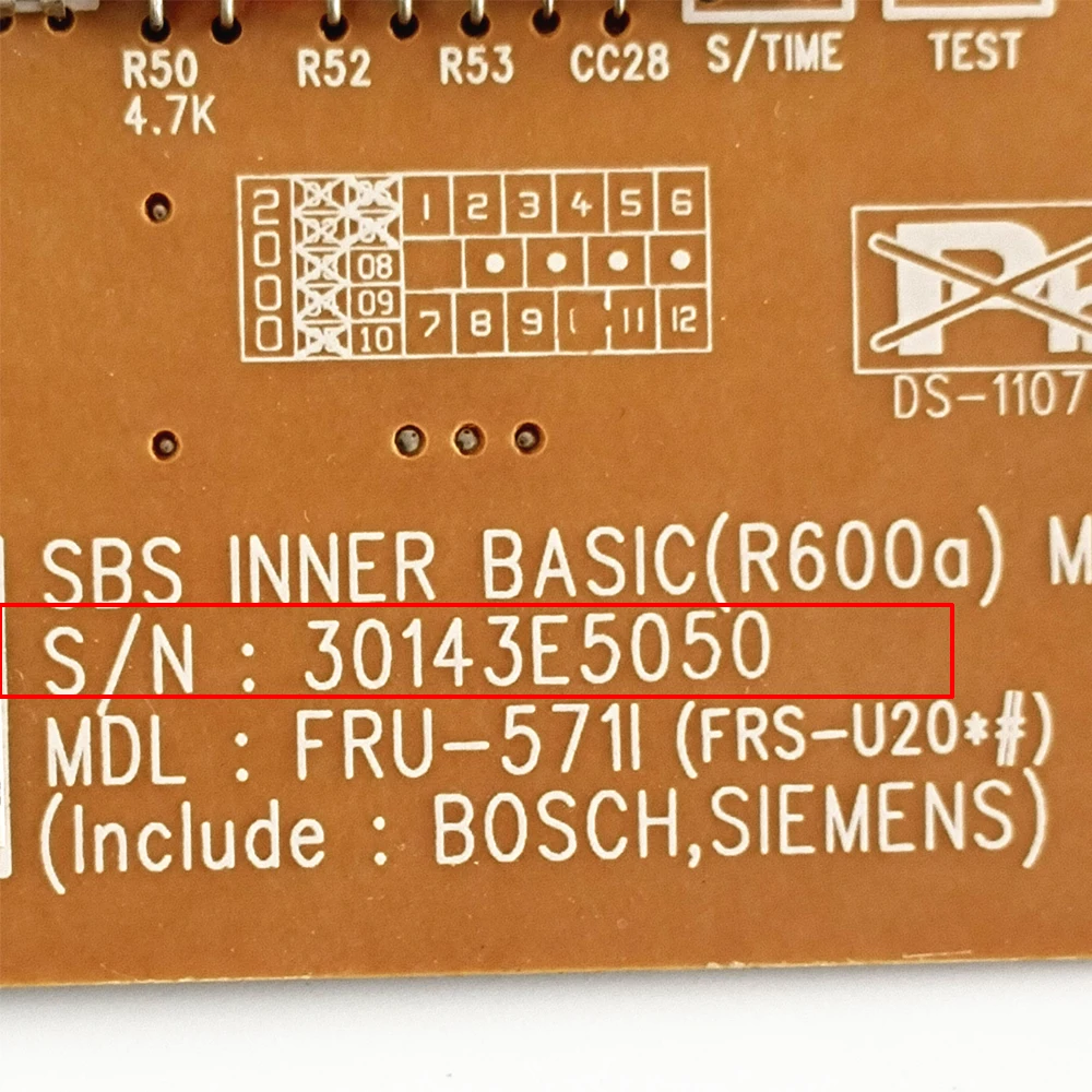 Oryginalna FRU-571 płyta główna 30143 e5050 dla Siemens Bosch lodówka KA56NV10TI
