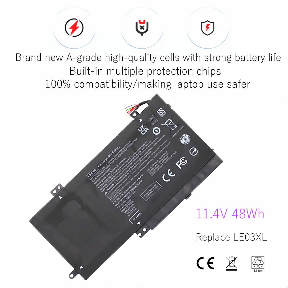 LE03XL Laptop battery For HP Envy x360 m6-w010dx w101dx HSTNN-PB6M HSTNN-UB60 HSTNN-UB6O HSTNN-YB5Q TPN-W113 TPN-W114 TPN-W116