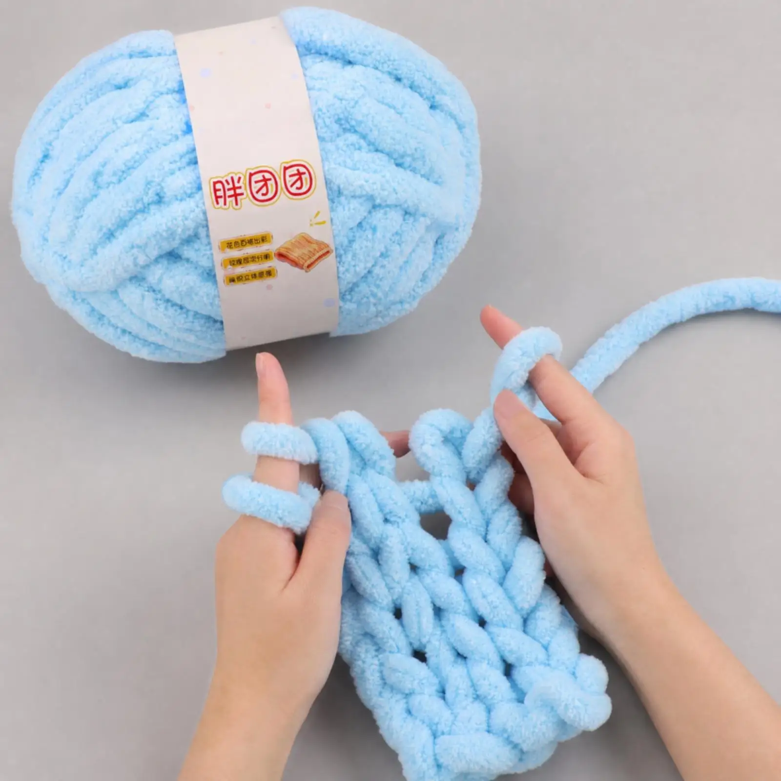 Chunky Chenille Yarn for Hand Knitting Soft Fluffy Thick Yarn Diy Craft Wool for Crochet Blanket