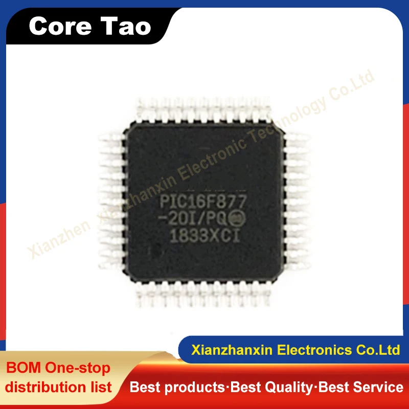 1pcs/lot PIC16F877-20I/PQ PIC16F877 QFP44 Microcontroller chips in stock