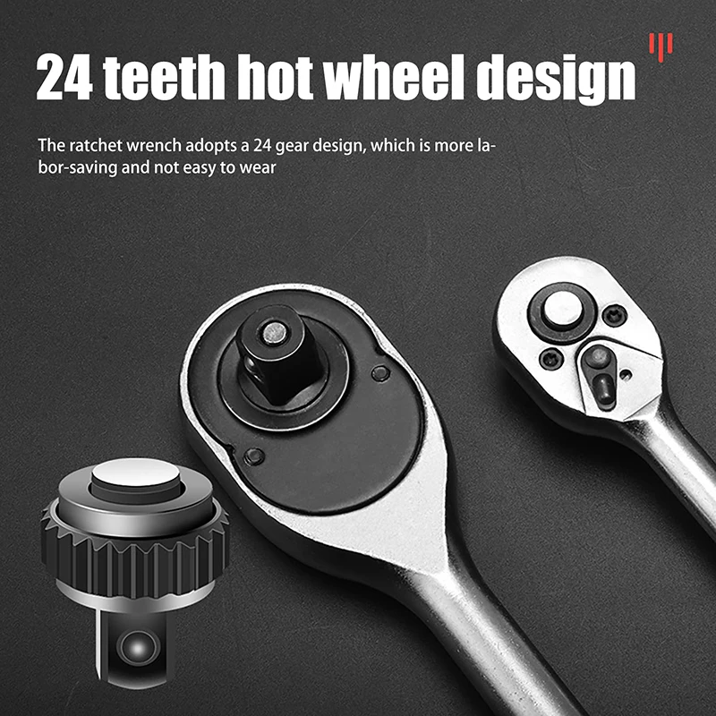 Quick Ratchet Wrench 1/2 1/4 Big Flying Small Flying Medium Flying Two-way Socket Wrench Auto Repair Hardware Tool