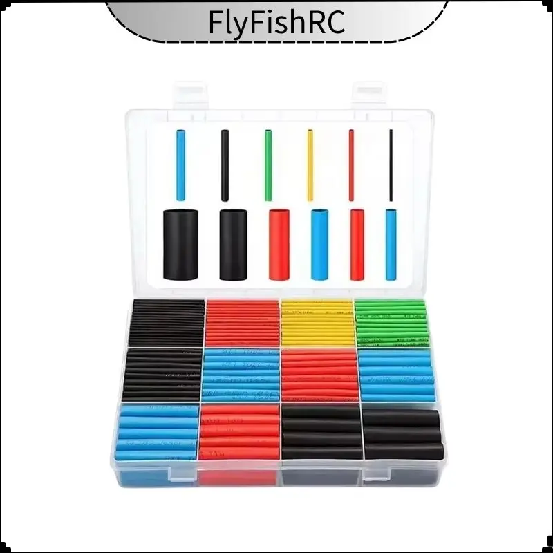 127-750pcs Heat-shrink Tubing Thermoresistant Heat Shrink Tube Wrapping Kit Electrical Connection Wire Cable Insulation Sleeving
