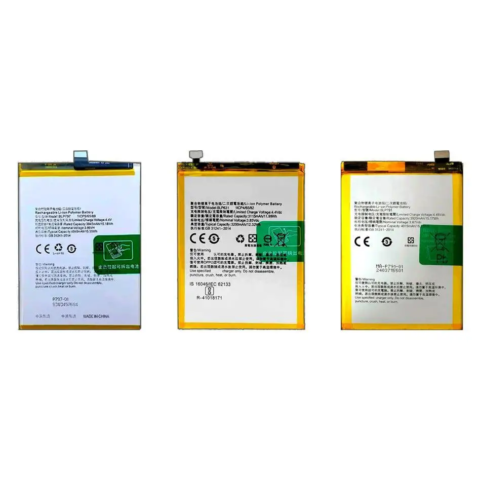 

Прочный аккумулятор для мобильного телефона BLP797 BLP791 BLP853 BLP631 3200-4040 мАч для Oppo F3 F5 Reno 4 A73 A75 A77 2020 5G 4G
