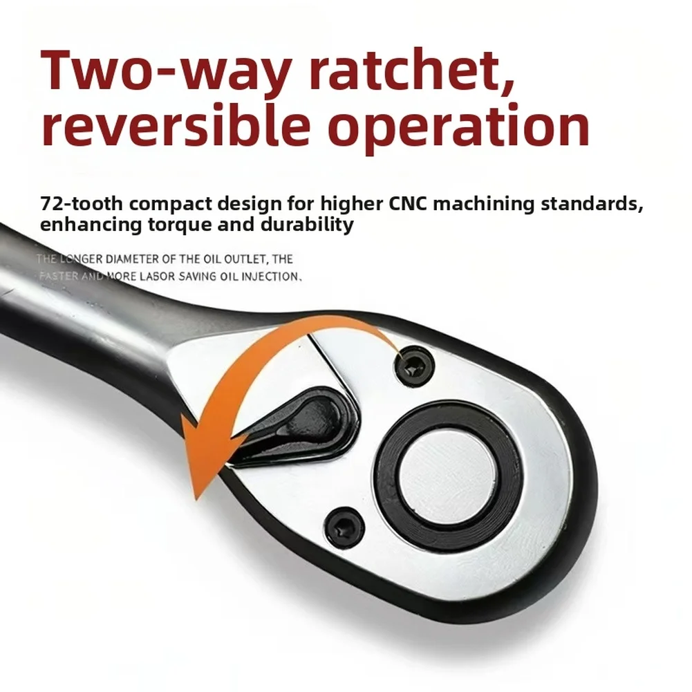 Ratchet Wrench Extended 600mm 1/2inch Drive Adapter 72 Tooth Ratchet Wrench Auto Repair Replacement Ratchet Wrench Tools
