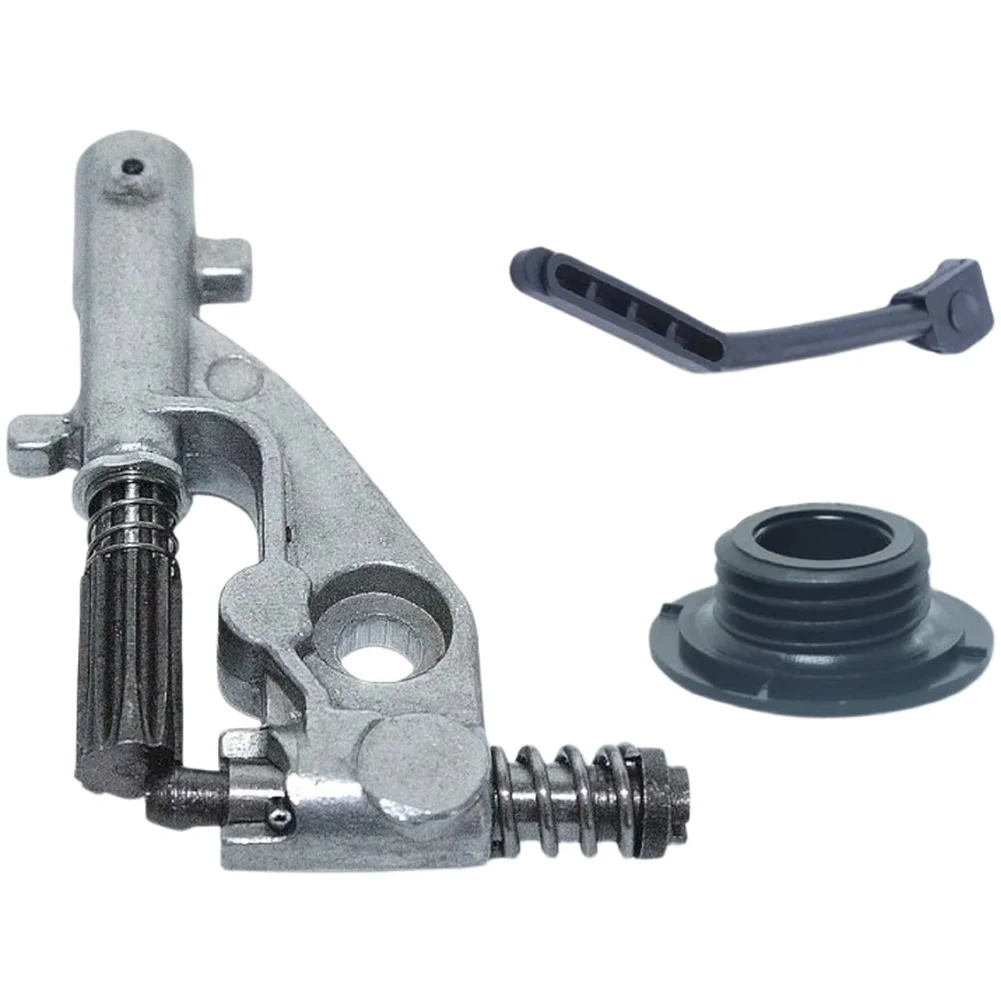 For 455E 460 For Chainsaw Oil Pump Kit Replacement Part 544180104 Metal Black Bar Chain Lubrication Tool Forestry Logging