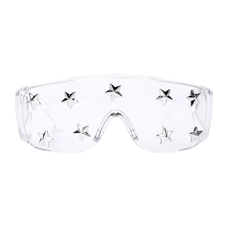 Labor Protection Mirror Color Blinds Glasses Windproof Dustproof Waterproof Impact Resistant Handmade Five-Pointed Star Goggles