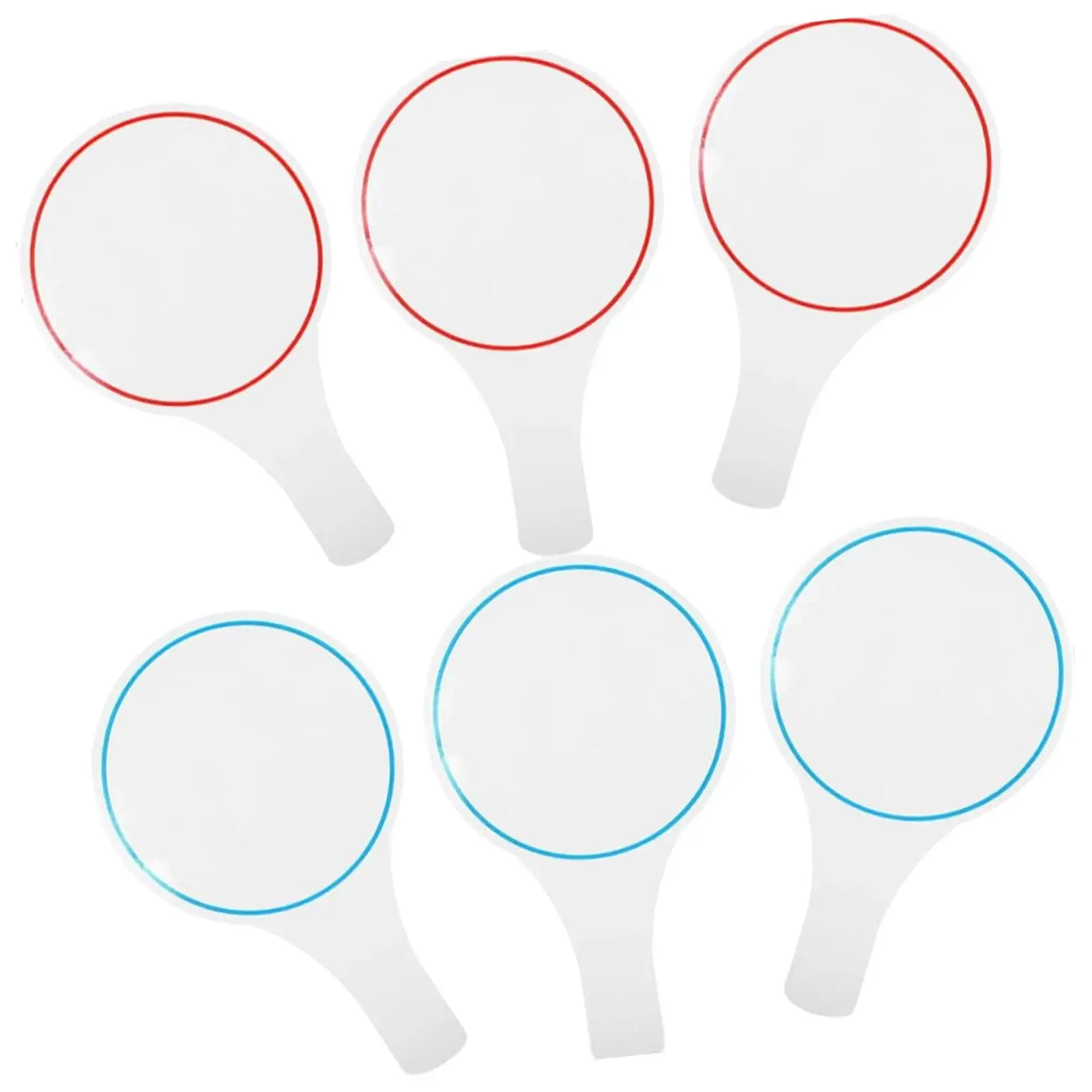 6 قطعة لوحات النتائج القابلة للمسح لوحات الكتابة مجاذيف النتيجة لوحات التسجيل المحمولة ألواح بيضاء فارغة لمكتب المزاد