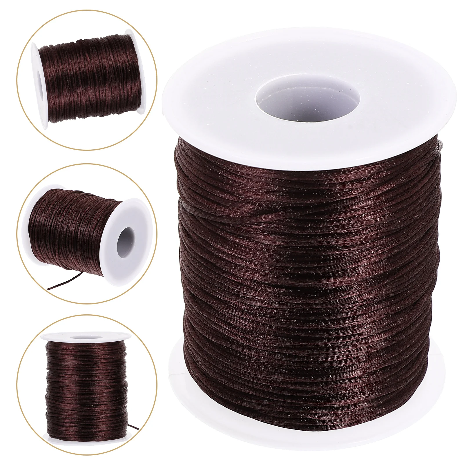 

2 Rolls Heavy Duty Braided Wire Upholstery Thread for Crocheting Knitting DIY Craft Projects Summer Hats Shoes Cushions Bags