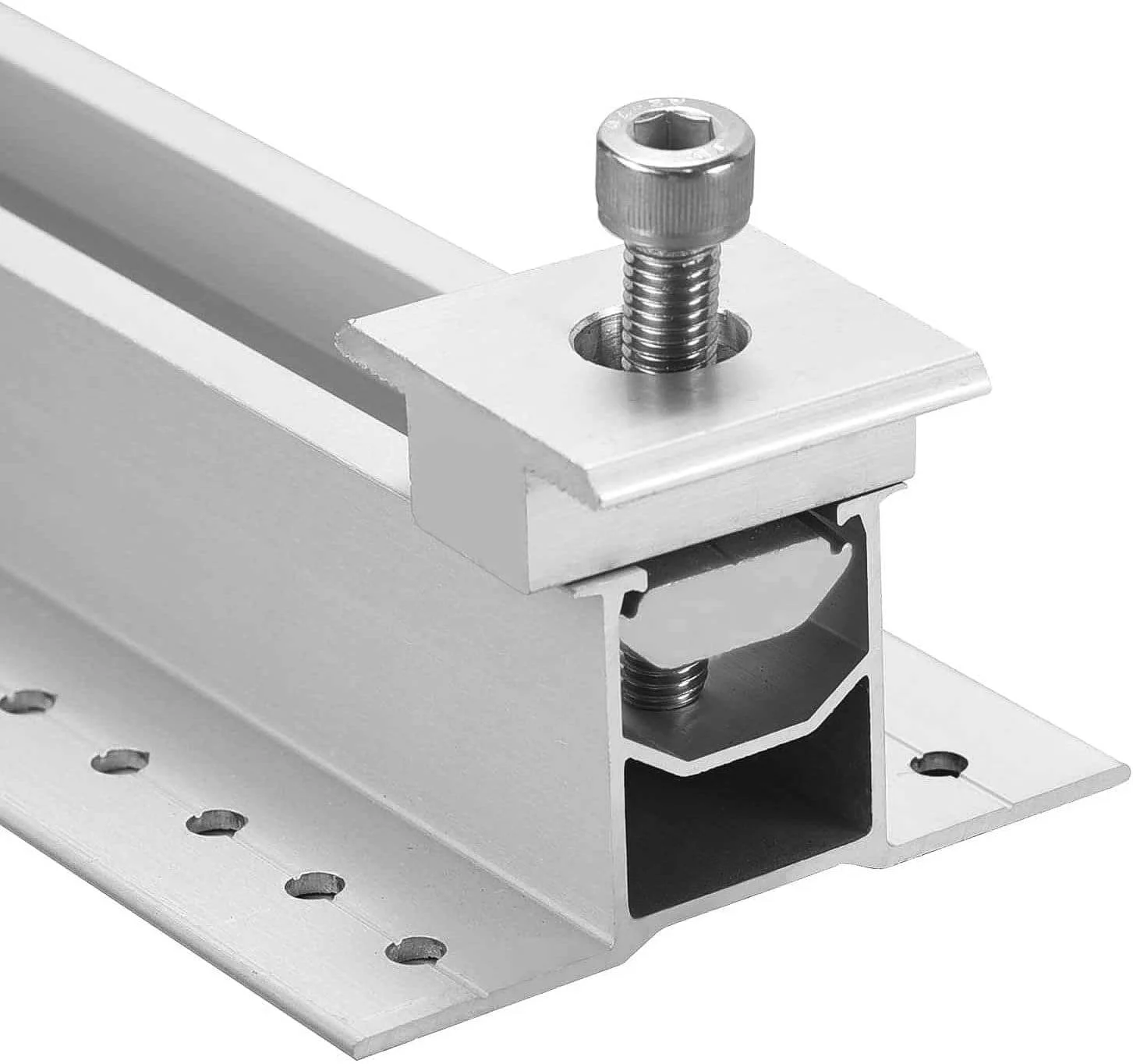 Corrugated Metal Roof Mini Rail Bracket, Solar Panel Accessories, Anti-Slip Solar Energy Hardware Parts for Rough Surface Roof S