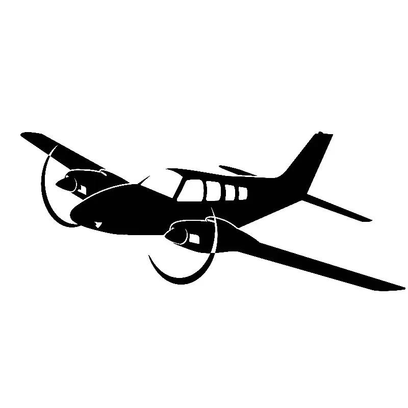 

Car Stickers Light and Beautiful Cabin Airplane Original PVC Car Decoration Accessories Stickers Waterproof Black/white,19cm*8cm