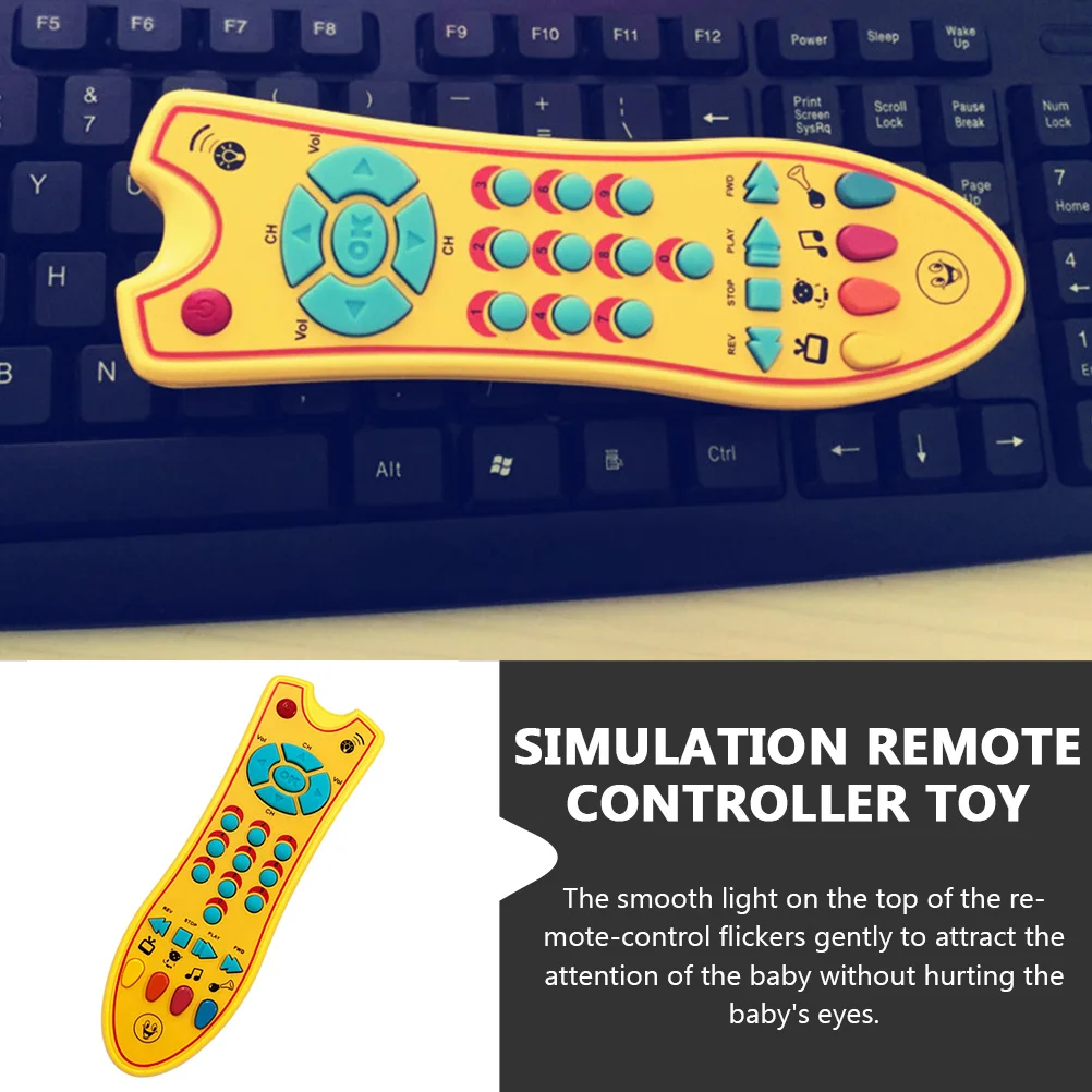 

Yellow Plastic Remote Control for Kids Boys Ages 1-3 Safe Electronic Toy