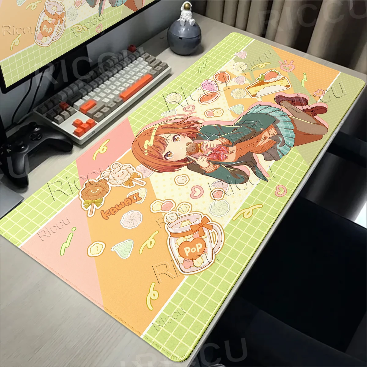 Deskpads Project Sekai Colorful Stage Nightcord Extended Mousepad Lockedge Aesthetics Computer Laptop Non-slip Keyboard Desk Mat view 2