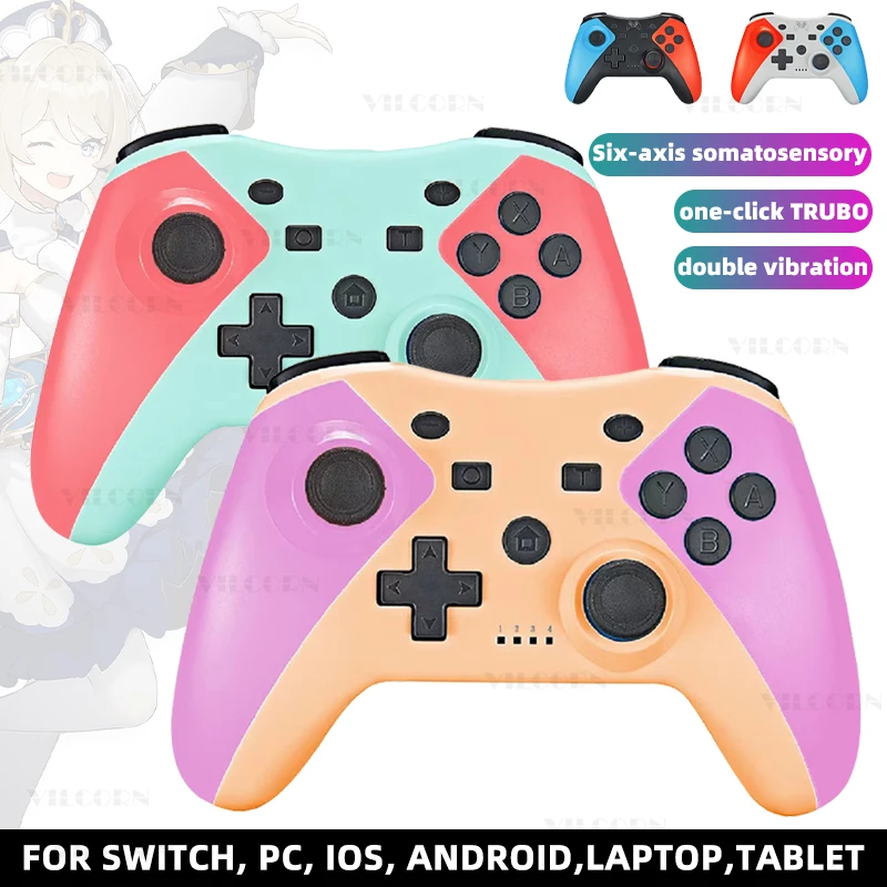 Wireless Gamepad Bluetooth Controller Compatible with Switch/Switch Oled/Switch Lite for PC Control Android/IOS Phone