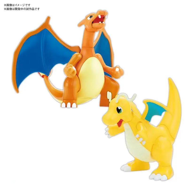 Bandai Namco Pokemon No.43 Charizard VS Dragonite Collector Action Figure Assembly Model Toys Collectible Model Ornaments