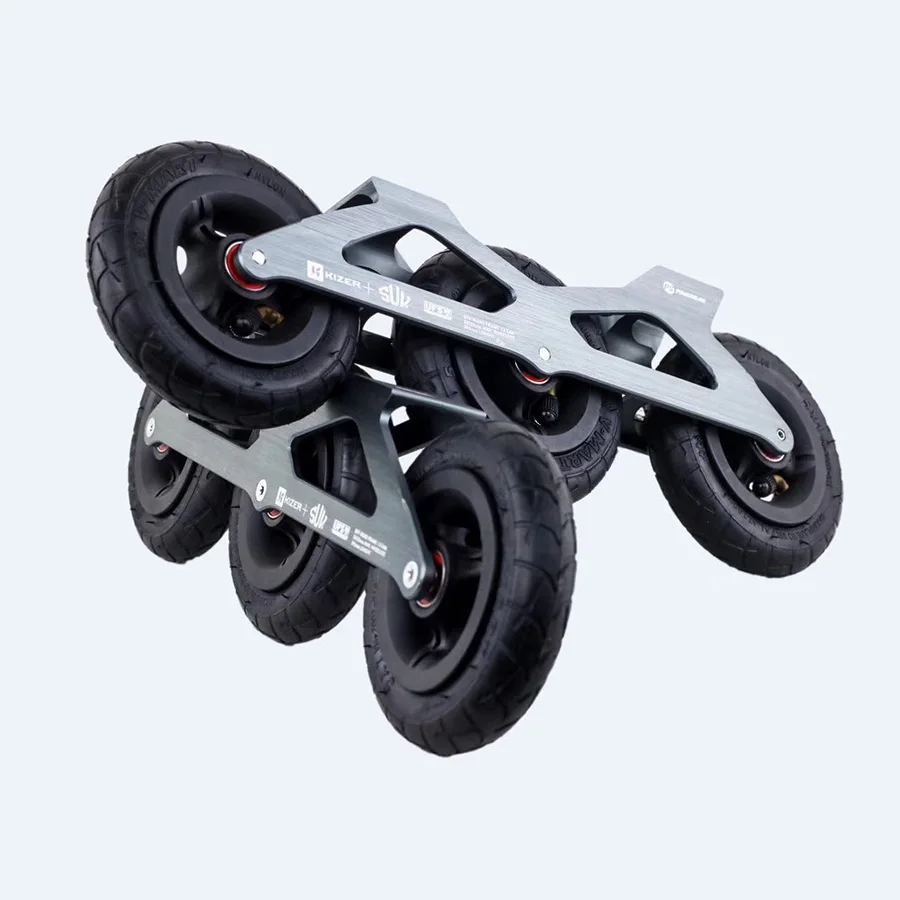 1 Pair Inline Skate Frame Powerslide Kizer SUV Original 3*125mm Frame With125mm Chargeable Wheel For 165mm Distance Patines Base