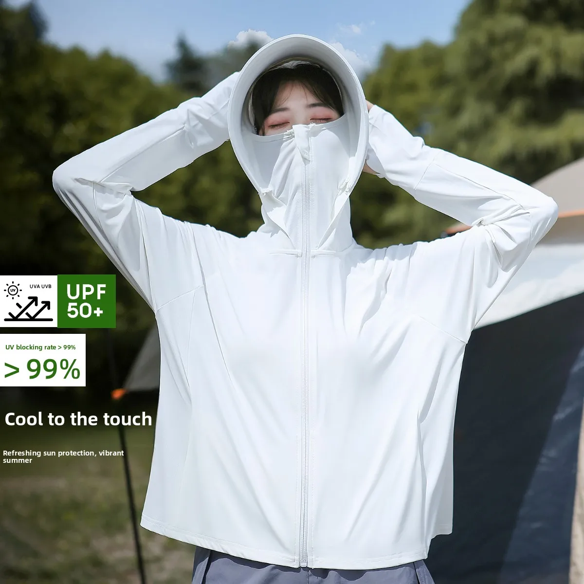 

Banana Guest Women's Outdoor Light Cool Feeling Ice Silk UV Protection Clothing Breathable Summer New 2025 Loose Fit UPF 50+