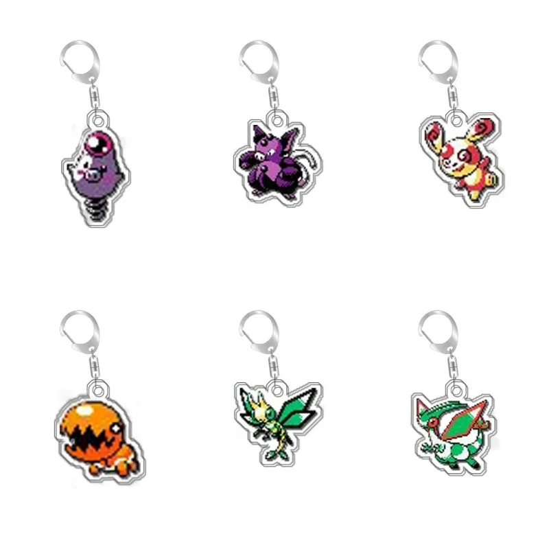 

Оригинальный акриловый брелок-подвеска ручной работы Unown Rattata Spinda Trapinch Flygon Vibrava в виде милого мультяшного аниме-персонажа, игрушка-подарок