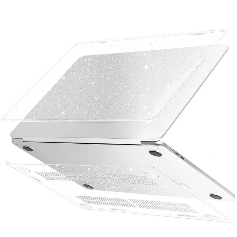Crystal Laptop Case For Macbook Air 13.6 M4 15 M3 Clip Glitter Hard Cover For Mac Book Neo A3404 2026 Pro 13 M1 M2 M1 14 16 Inch