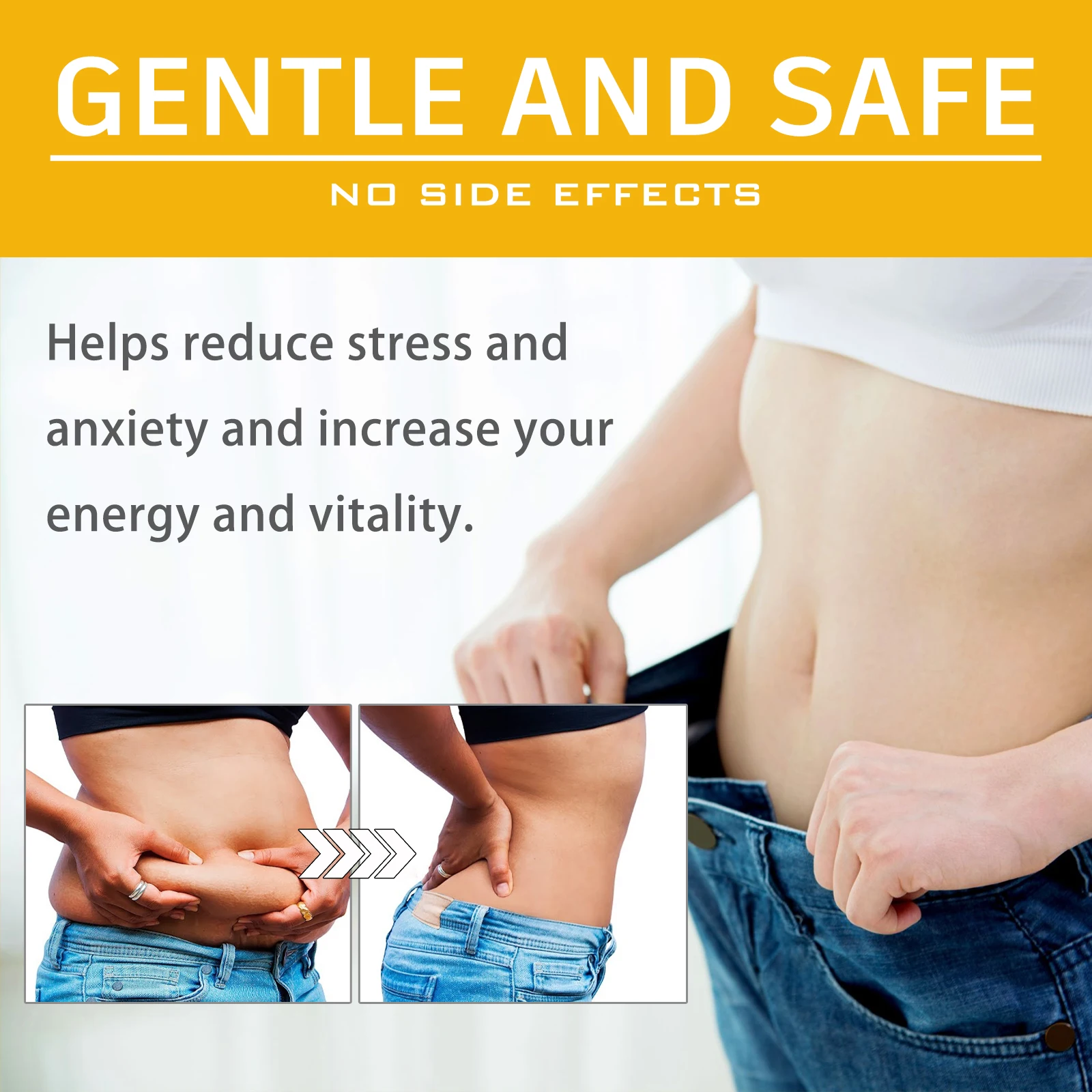 Bee Venom Slimming Patch 7Pcs Natural Herbal Belly Button Detox Patch Fast Fat Burning Body Shaping Sculpting Plaster Black Pepper Ginger Metabolism Boost Anti Bloating Firming Waist Belly Body Slim Pads Weight Management,Breathable, Invisible Fit