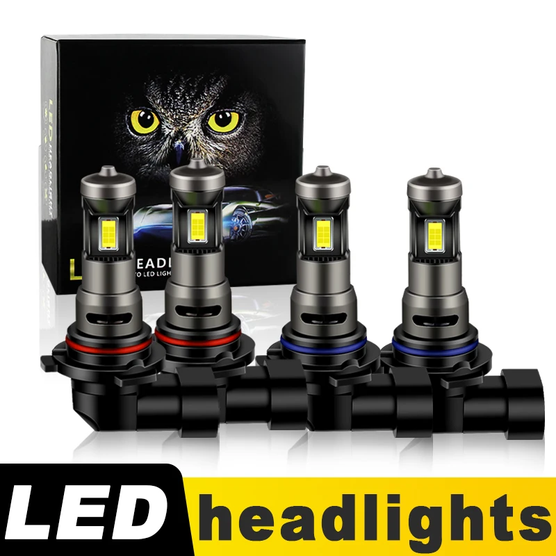 

2PCS CANbus 9005 9006 LED Headlight Bulb 12V High Low Beam Power Super Bright Plug & Play For Toyota Corolla 2001-2004 2002 2003
