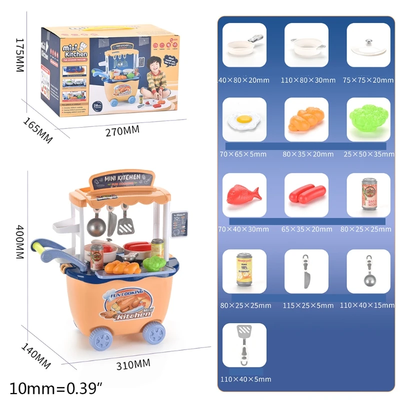 Kids for Play Keuken met realistische lichten en geluiden voor speelgootsteen, kookfornuis