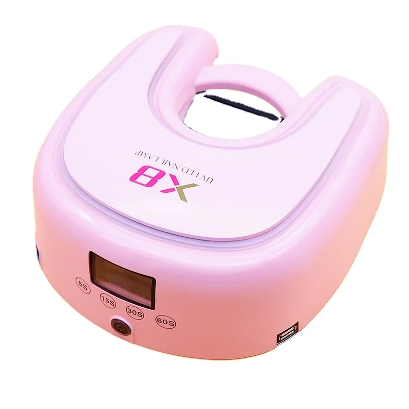 Private Label with Metal Base Built-in Battery 5000mA Rechargeable X8 48W Nail Dryer Cordless UV Nail Lamp for Nail Art Salon