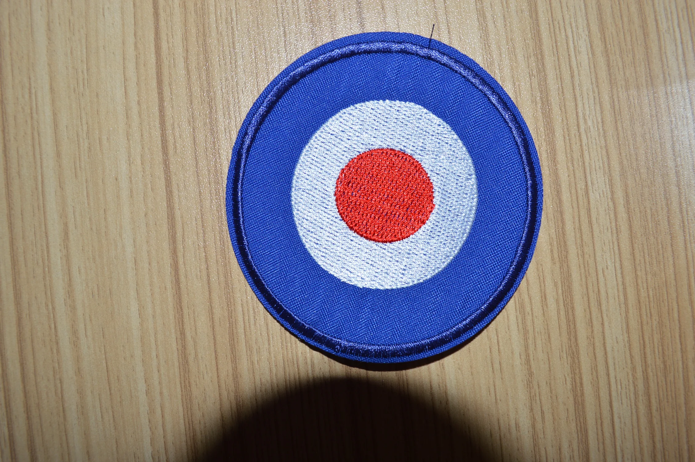 Red Point RAF Roundel Mod Target Iron on Patch Applique for Clothing Craft (≈  8.6 cm)
