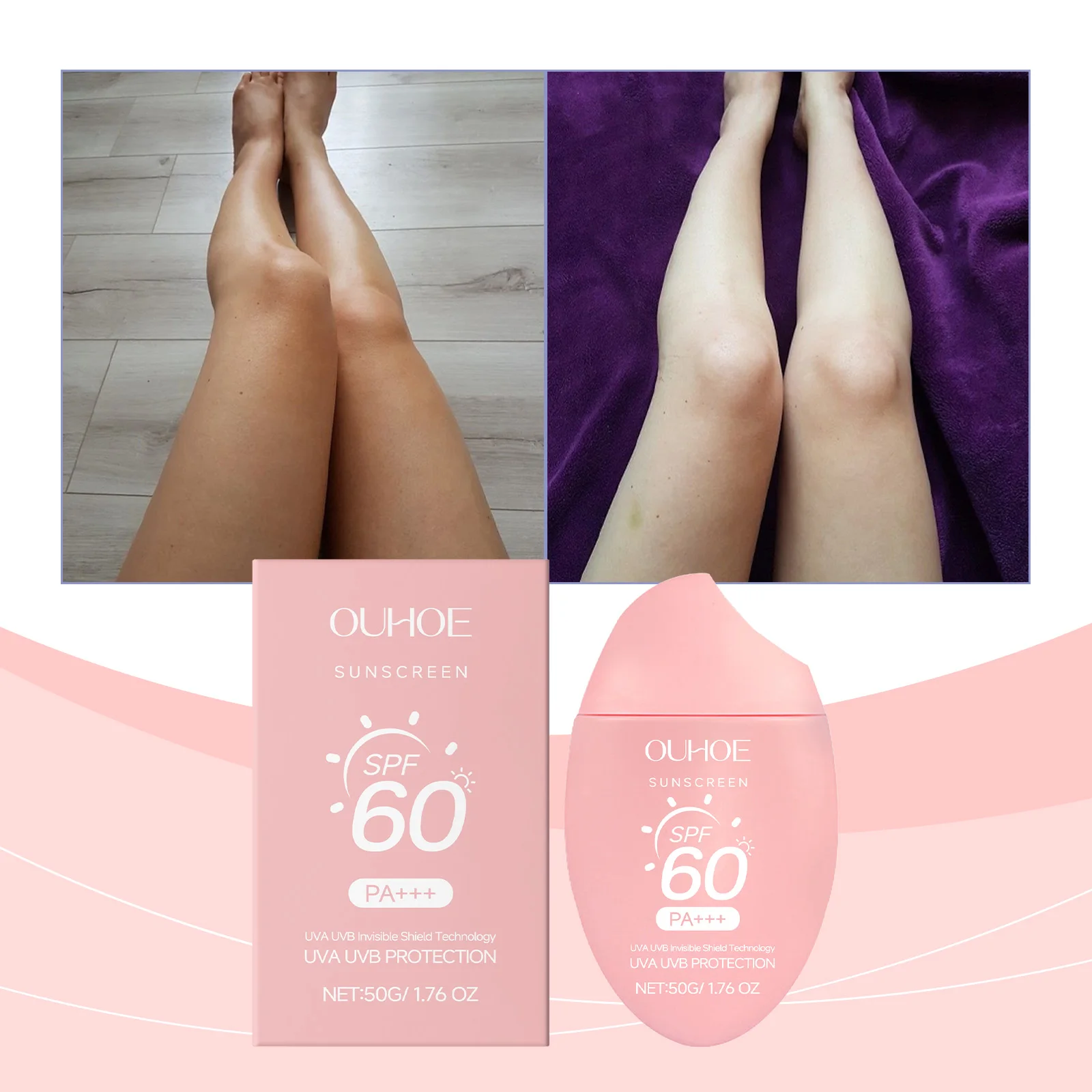 Crème solaire – Protection invisible à large spectre – Crème solaire faciale légère pour peaux sensibles – 50 g/1,76 oz