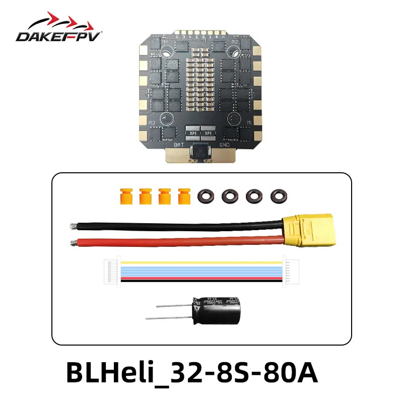 DAKEFPV 32 Bit 4-in-1 Brushless ESC 8S~12S High Voltage ESC 80A/90A/100A/110A Support DShot AM32 Firmware FPV Quadcopter Parts