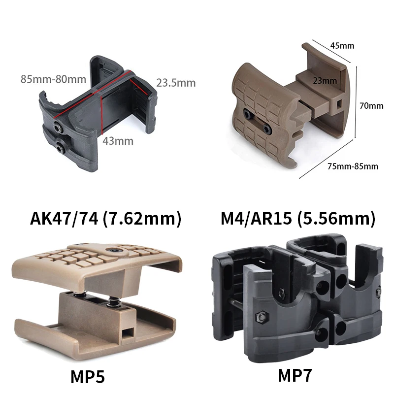 WADSN Magazine Connector Magazine Parallel Fixed Slot Smooth And Steady Support Nylon Fast Mount Airsoft Hunting Accessories