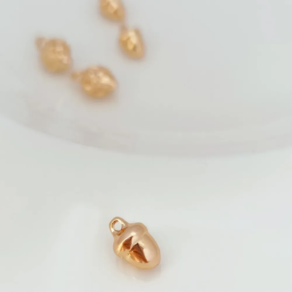 برعم زهرة ذهبي عيار 14 قيراط، زهرة، صامولة صنوبر، قلادة صنوبر صغيرة، سوار، قلادة، مواد إكسسوار يدوية الصنع