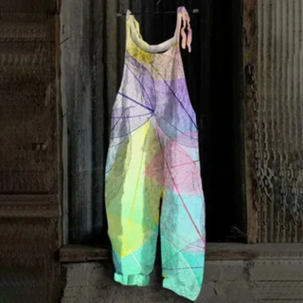 Combinaison d'été 2025, combinaison pour femmes, imprimé d'oiseaux 3D, à la mode, mignonne et polyvalente, bretelles réglables