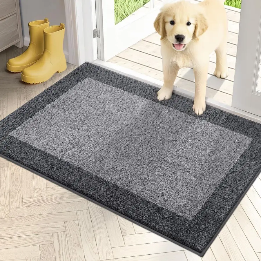 

Dirt Trapping Door Mat 24 x 36, NonSlip Skid Machine Washable Entryway Rug, Shoes Scraper, Throw Rug, Super Absorbent Area Rug f