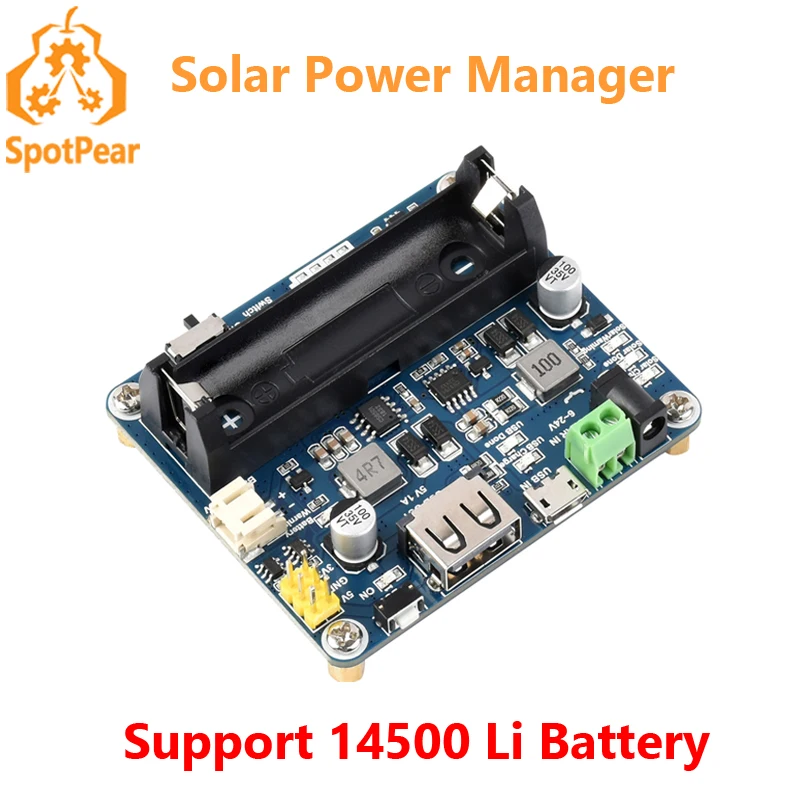 Solar Power Management Module for 6V~24V Solar Panel Support 14500 Li Battery(Not include)