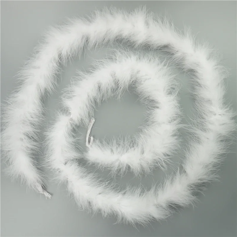 2 Meter Flauschige Truthahn-Marabou-Federboa 18-20g Schal, Rock mit Fransenbesatz, Federn für Bastelarbeiten, Party-Accessoires, Dekoration – Detail 4