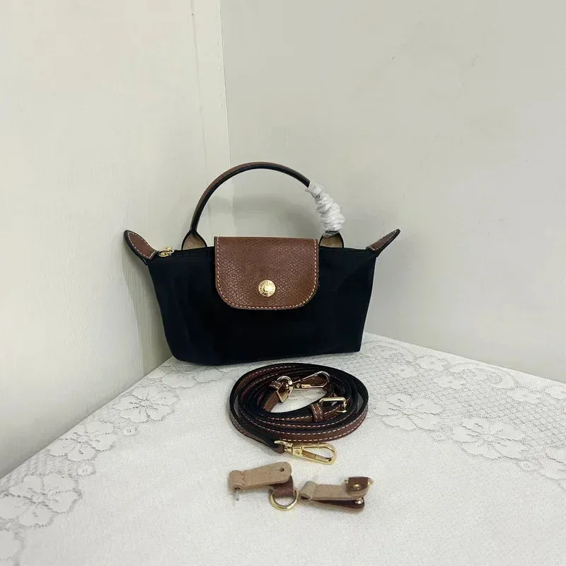 

French Mini Non-Punched Nylon Shoulder Bag Handbag for Women Multifunctional Puffer Bag 77th Anniversary