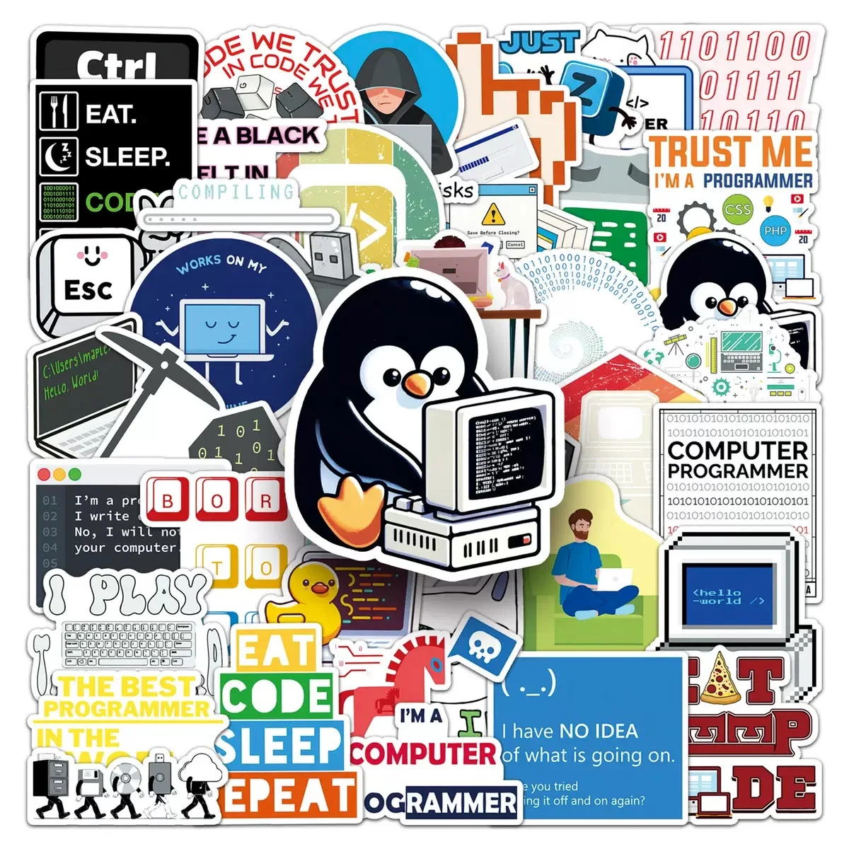 【セール中】10/50PCS Programming Hackers Network Security Stickers DIY Engineers Cybersecurity Gift Decals for Laptop Phone Luggage Sticker
