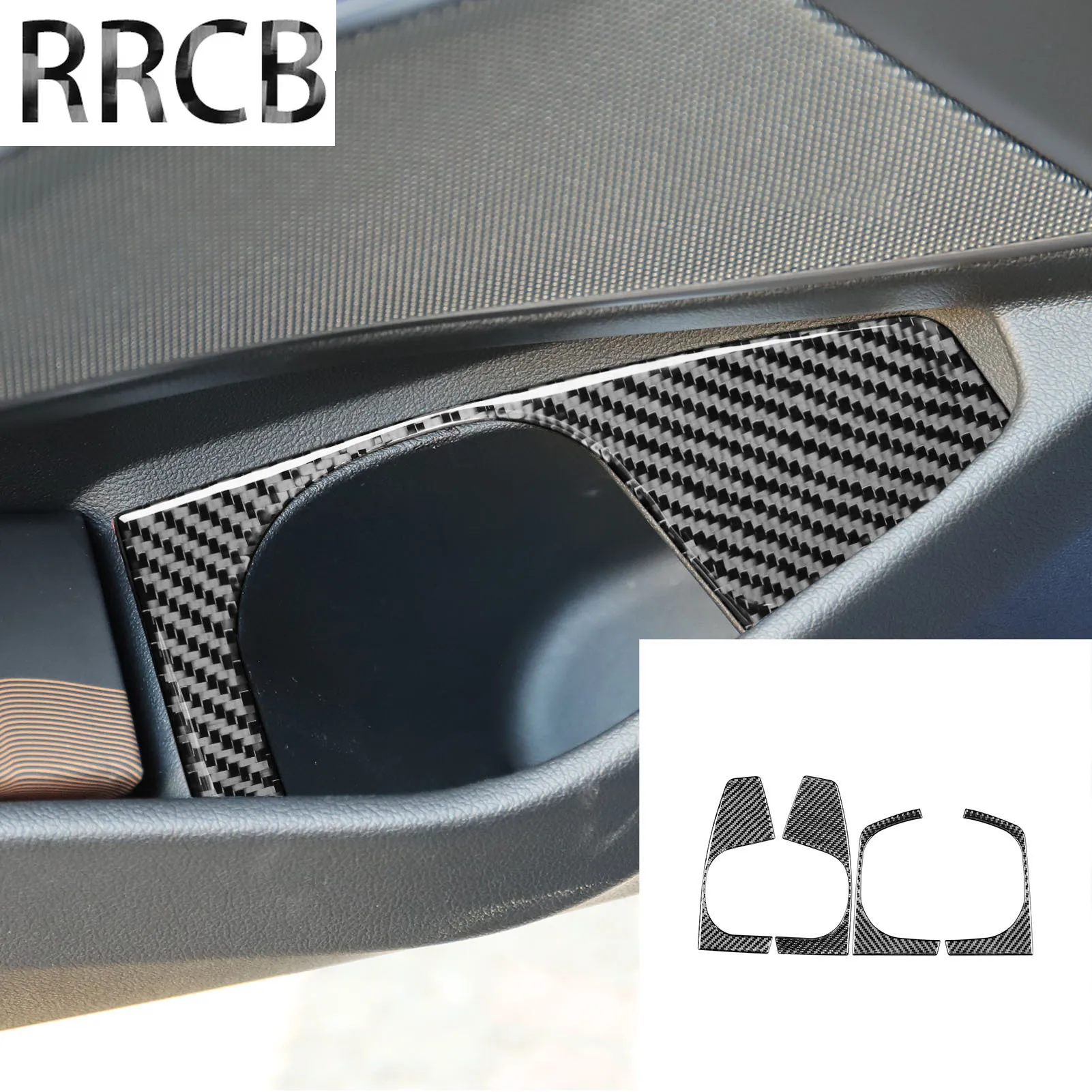 

For BMW 3 Series G20 G28 325li 330d 335 2019-2021-2024 Carbon Fiber Door Storage Cup Holder Interior Accessories Cover Sticker