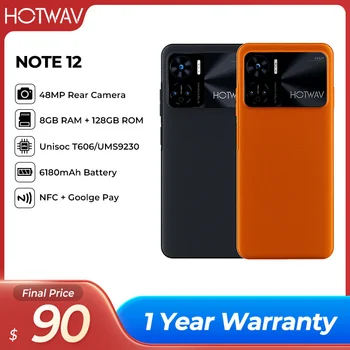 HOTWAV 노트 12 스마트폰, 안드로이드 13, 6.8 인치, 90Hz, 20W 고속 충전, 8GB + 128GB, 48MP 후면 카메라, NFC 6180mAh 휴대폰 Best5 HOTWAV 노트 12 스마트폰, 안드로이드 13, 6.8 인치, 90Hz, 20W 고속 충전, 8GB + 128GB, 48MP 후면 카메라, NFC 6180mAh 휴대폰 Best5