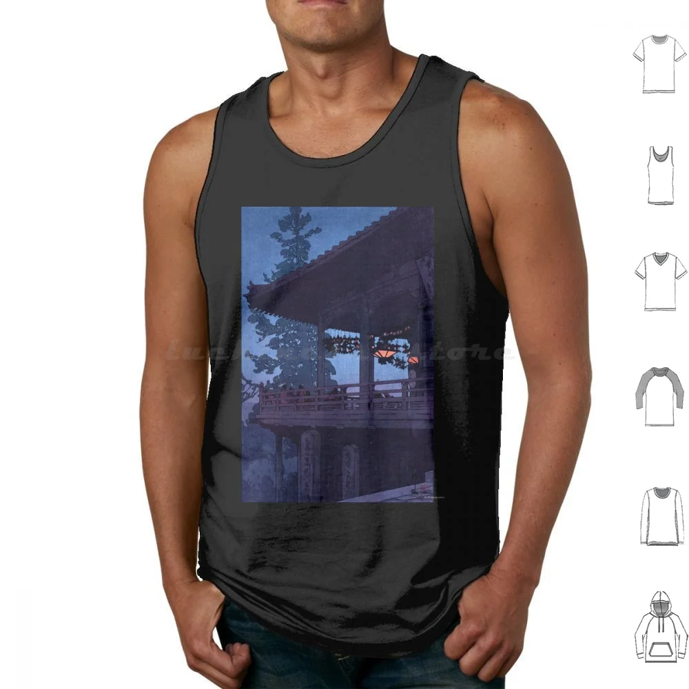 Evening In Nara By Yoshida Hiroshi Tank Tops Print Cotton Japan Japanese Nihon Katsushika Hokusai Traditional Woodblock