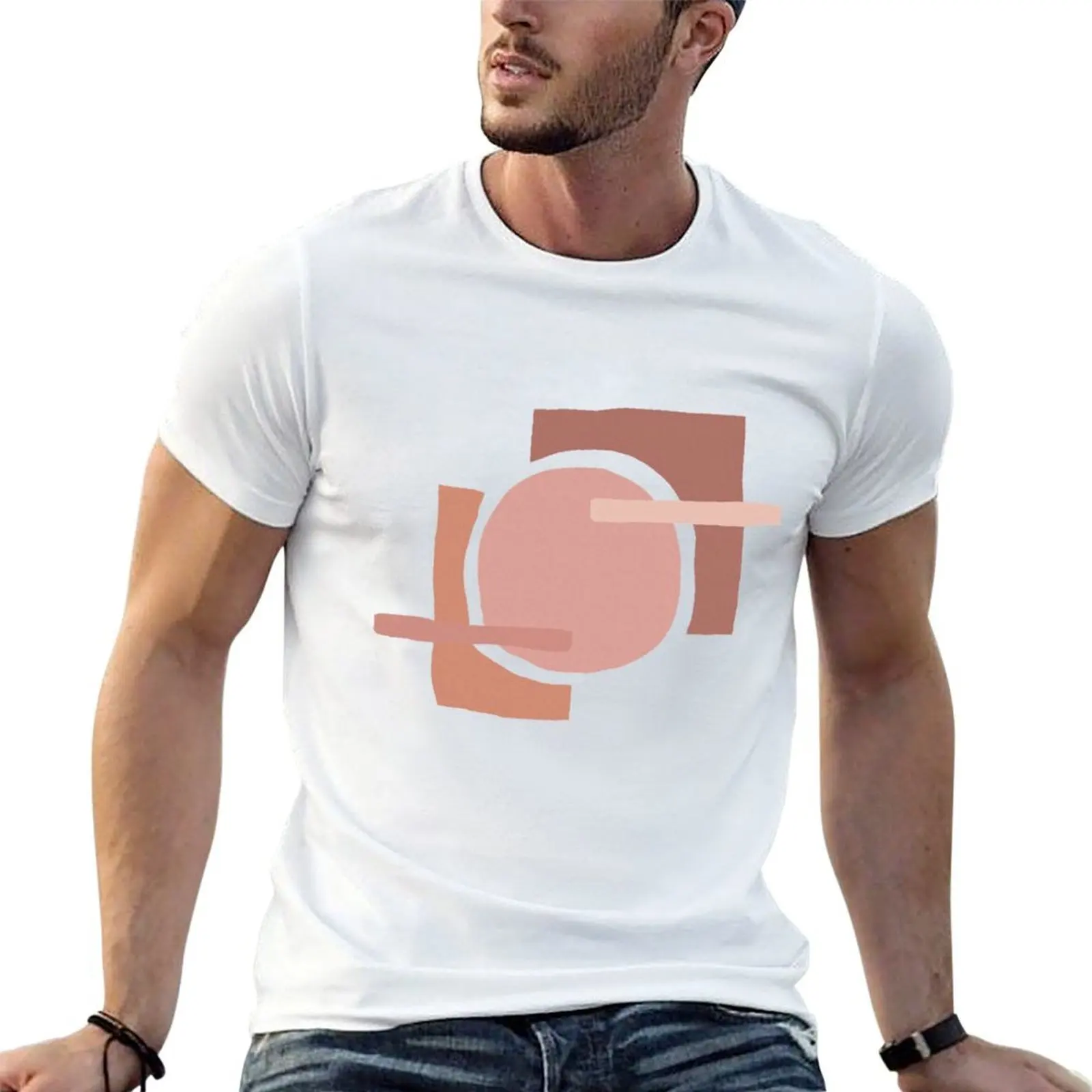 BLUSH PINK ABSTRACT T-Shirt designer shirts sweat mens tall t shirts