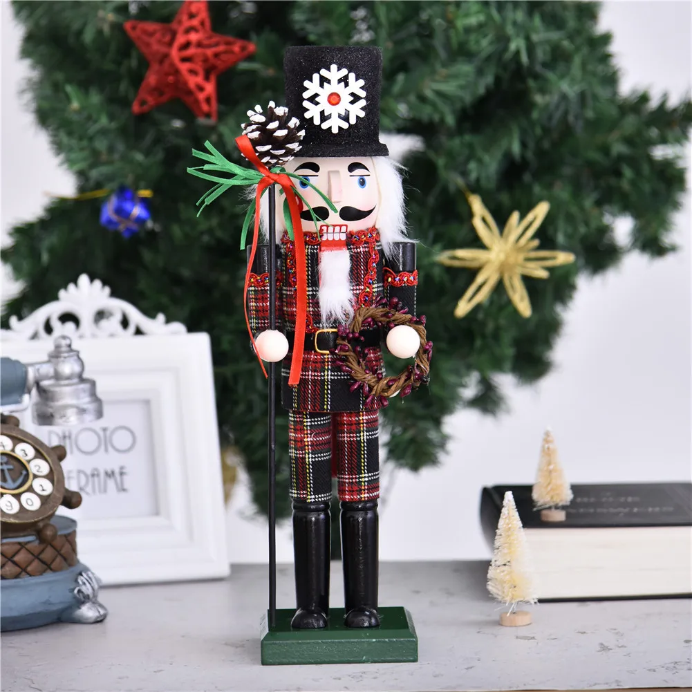 Hölzerne Nussknacker Weihnachten dekorative Nussknacker Figur Bar Ornament für Wohnkultur