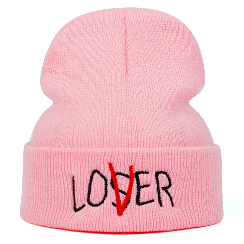 Loser embroidery Winter Hat For Men Skullies Beanies Women Fashion Warm Cap Unisex Elasticity Knit Hats